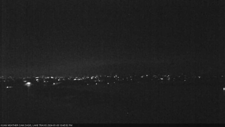 Lake Travis webcam, January 3, 2024 10:45 PM CT