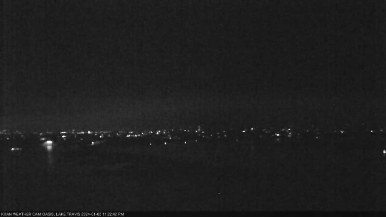 Lake Travis webcam, January 3, 2024 11:25 PM CT