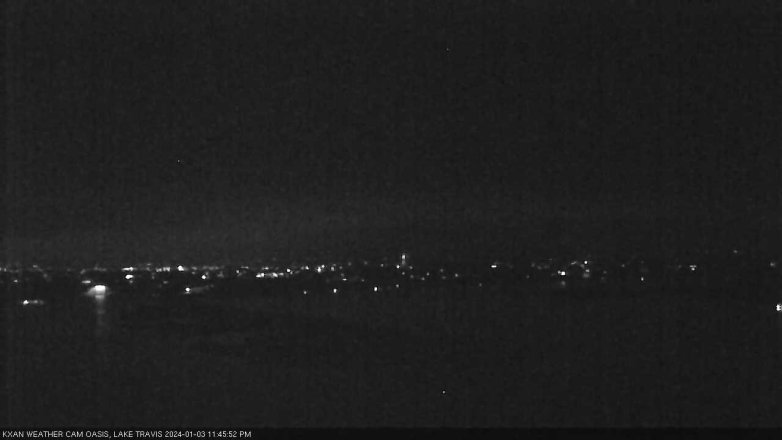 Lake Travis webcam, January 3, 2024 11:45 PM CT