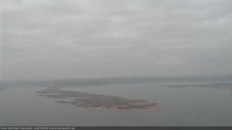 Lake Travis webcam, January 4, 2024 9:45 AM CT