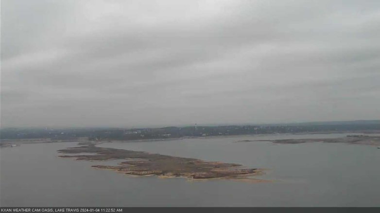 Lake Travis webcam, January 4, 2024 11:25 AM CT