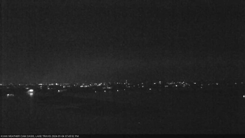 Lake Travis webcam, January 4, 2024 7:45 PM CT
