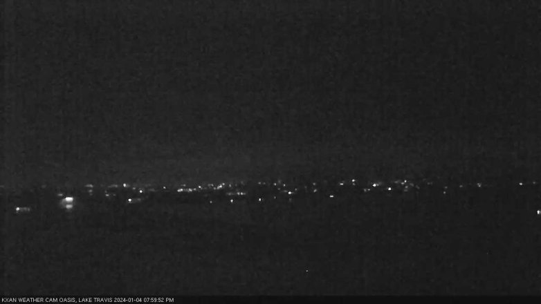 Lake Travis webcam, January 4, 2024 8:00 PM CT