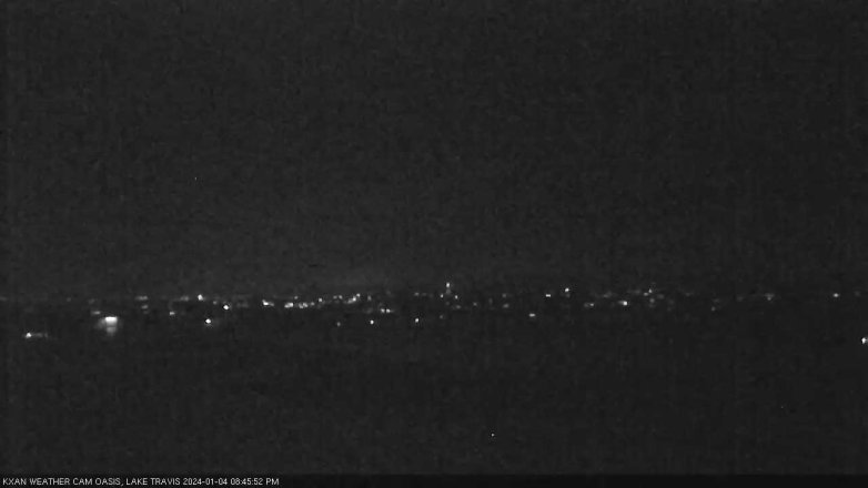 Lake Travis webcam, January 4, 2024 8:45 PM CT