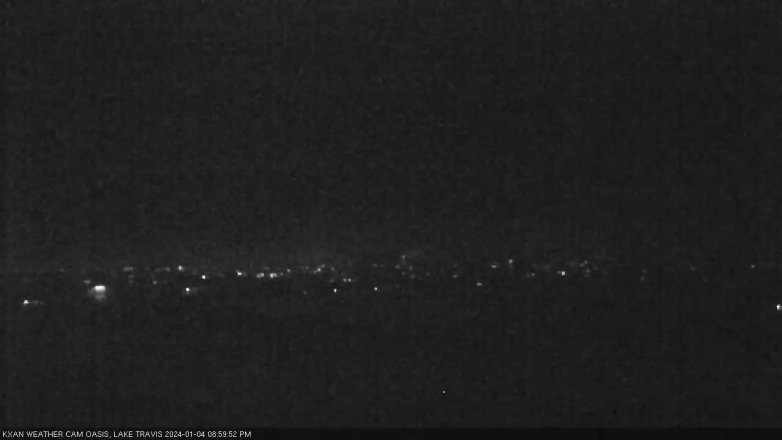 Lake Travis webcam, January 4, 2024 9:00 PM CT