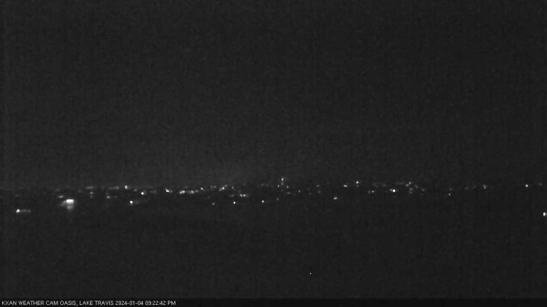 Lake Travis webcam, January 4, 2024 9:25 PM CT