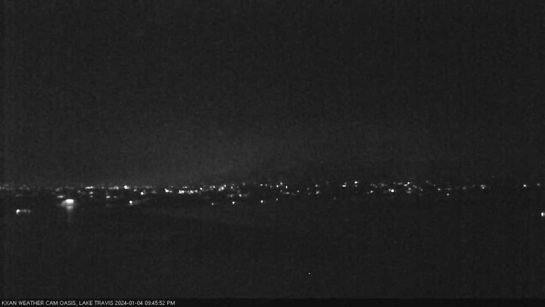 Lake Travis webcam, January 4, 2024 9:45 PM CT
