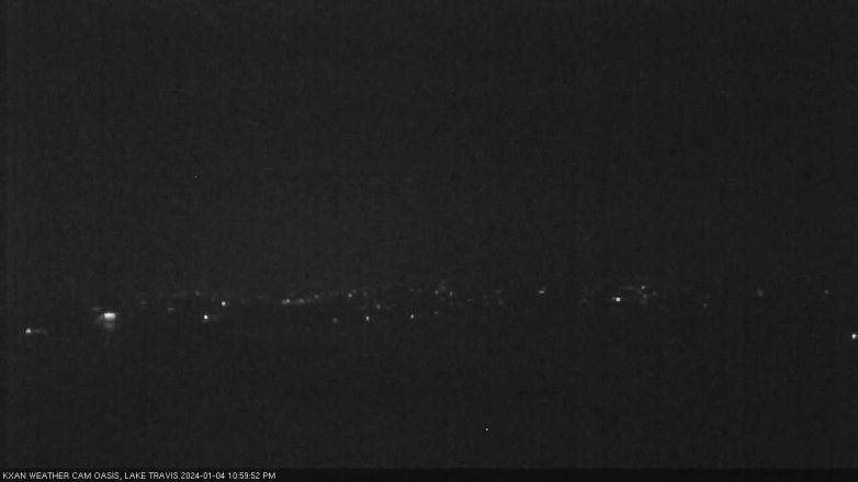 Lake Travis webcam, January 4, 2024 11:00 PM CT