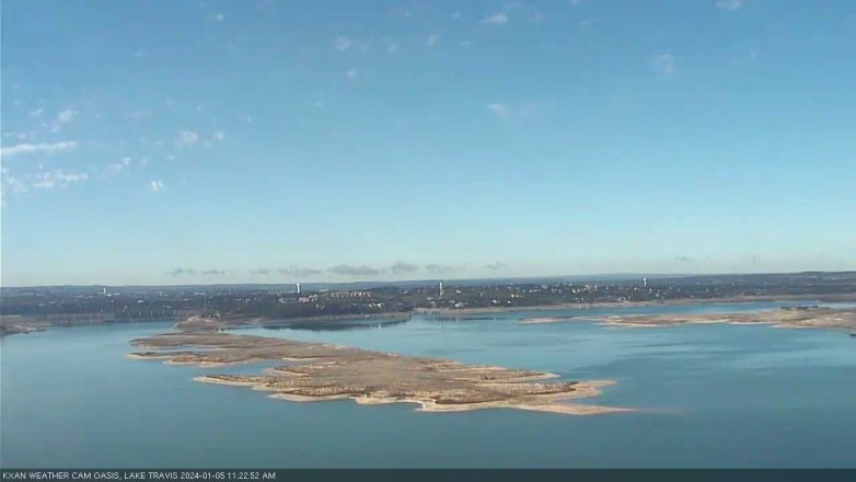 Lake Travis webcam, January 5, 2024 11:25 AM CT