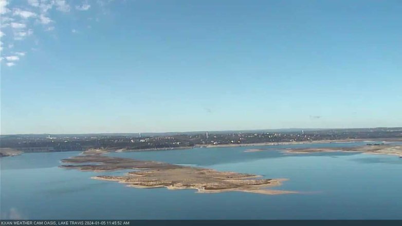 Lake Travis webcam, January 5, 2024 11:45 AM CT