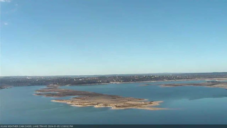 Lake Travis webcam, January 5, 2024 12:00 PM CT