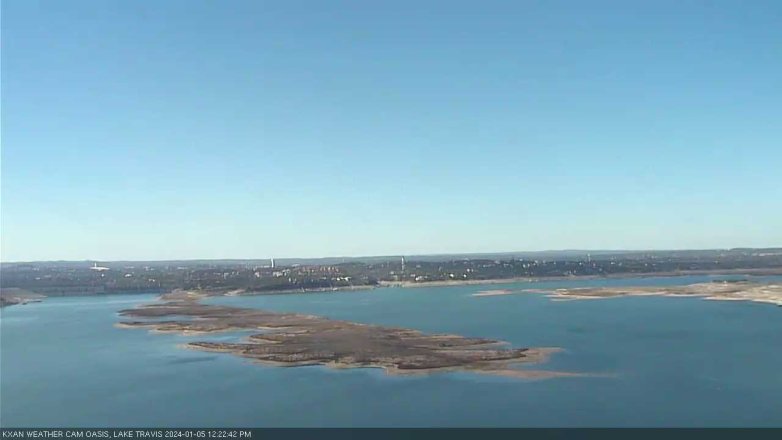 Lake Travis webcam, January 5, 2024 12:25 PM CT