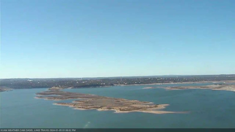 Lake Travis webcam, January 5, 2024 1:00 PM CT