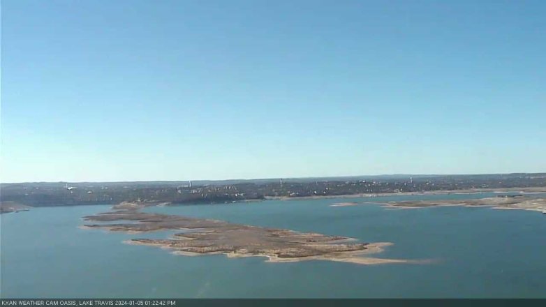 Lake Travis webcam, January 5, 2024 1:25 PM CT