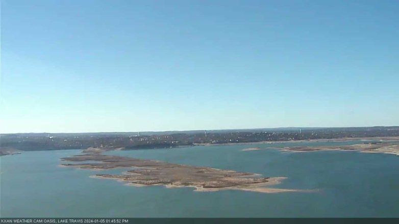 Lake Travis webcam, January 5, 2024 1:45 PM CT