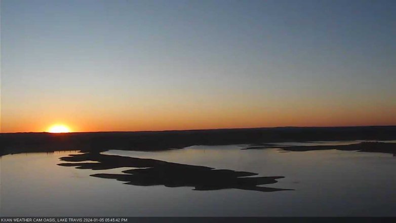 Lake Travis webcam, January 5, 2024 5:45 PM CT