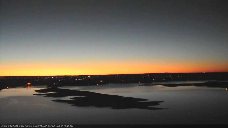 Lake Travis webcam, January 5, 2024 6:25 PM CT