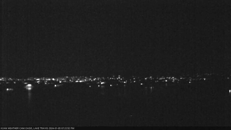 Lake Travis webcam, January 5, 2024 7:25 PM CT