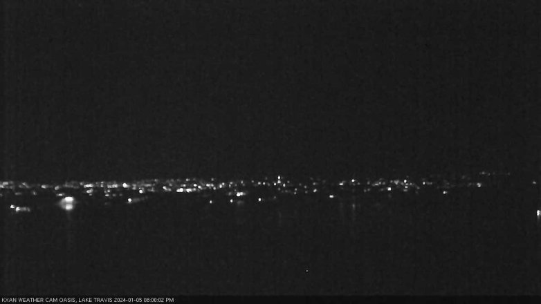 Lake Travis webcam, January 5, 2024 8:00 PM CT