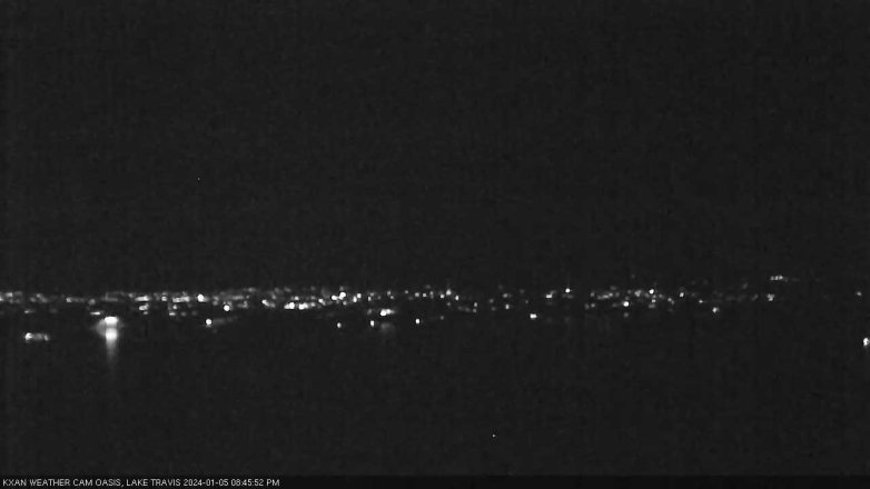 Lake Travis webcam, January 5, 2024 8:45 PM CT
