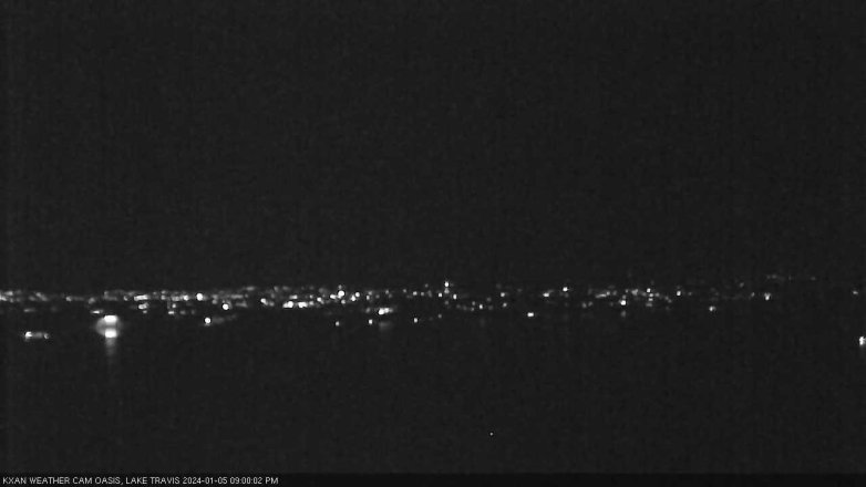 Lake Travis webcam, January 5, 2024 9:00 PM CT