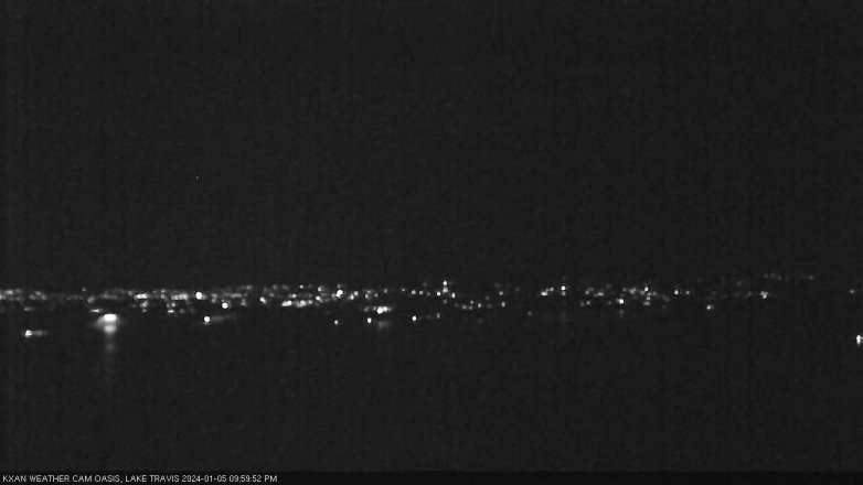Lake Travis webcam, January 5, 2024 10:00 PM CT