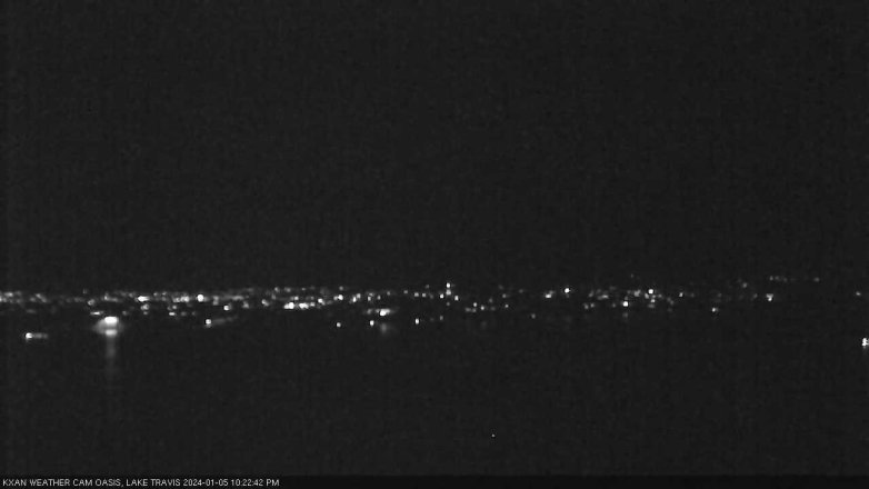 Lake Travis webcam, January 5, 2024 10:25 PM CT