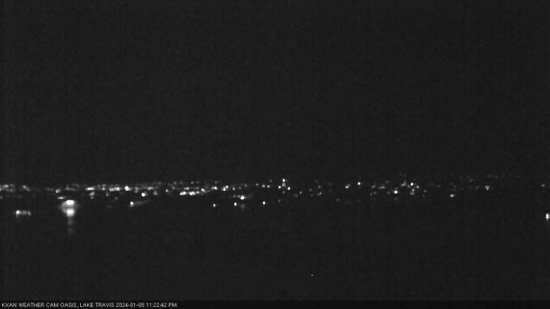 Lake Travis webcam, January 5, 2024 11:25 PM CT