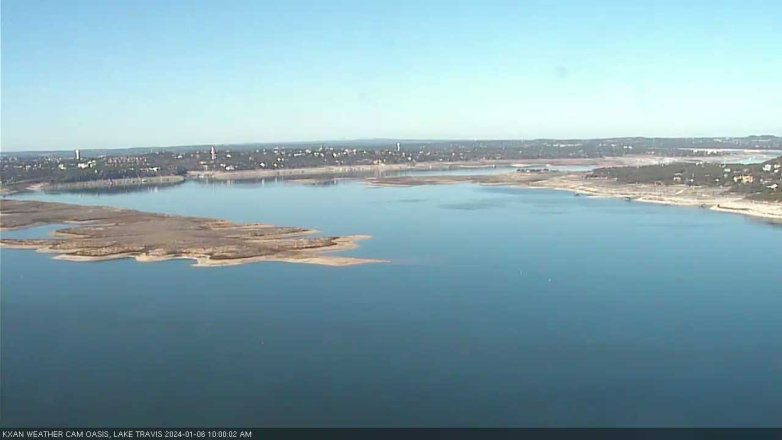 Lake Travis webcam, January 6, 2024 10:00 AM CT