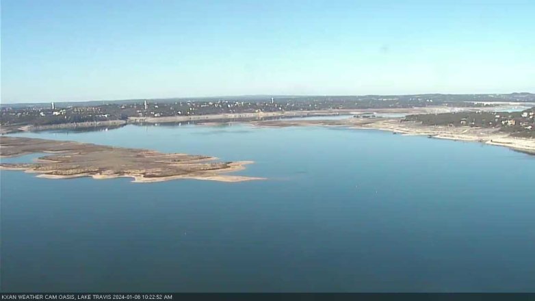 Lake Travis webcam, January 6, 2024 10:25 AM CT