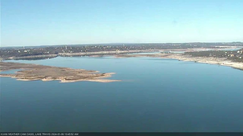 Lake Travis webcam, January 6, 2024 10:45 AM CT