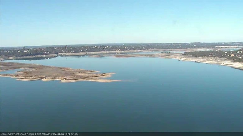 Lake Travis webcam, January 6, 2024 11:00 AM CT