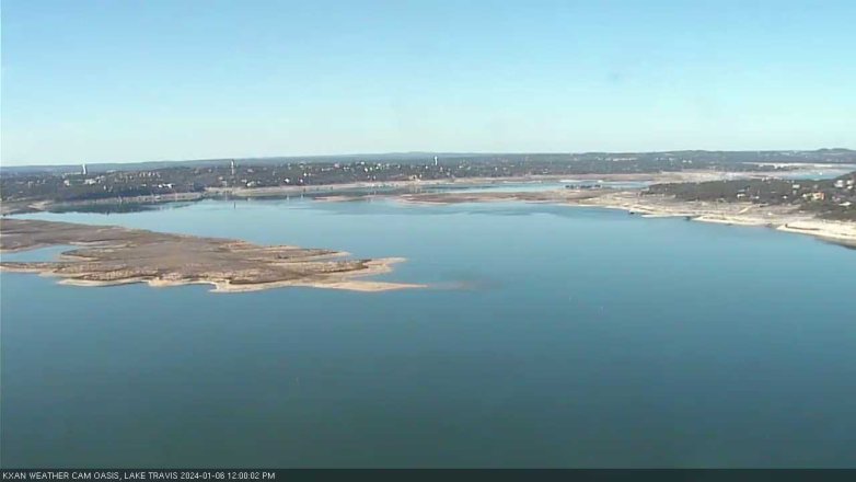 Lake Travis webcam, January 6, 2024 12:00 PM CT