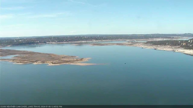 Lake Travis webcam, January 6, 2024 12:45 PM CT