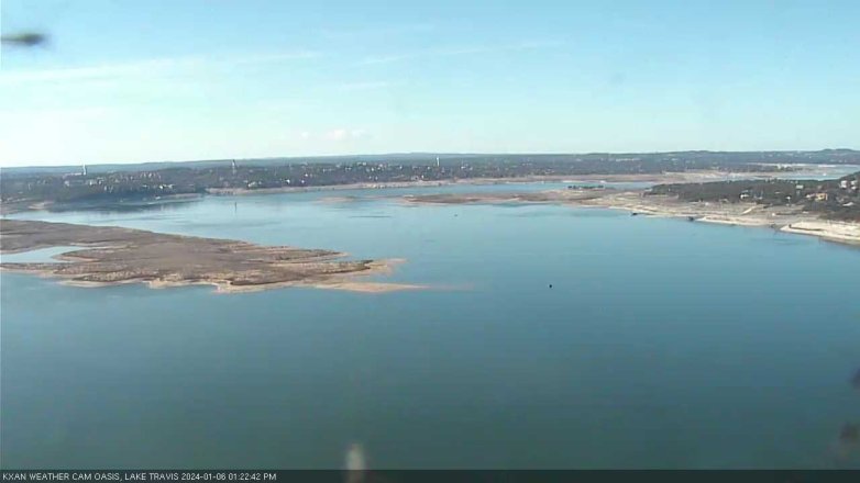 Lake Travis webcam, January 6, 2024 1:25 PM CT