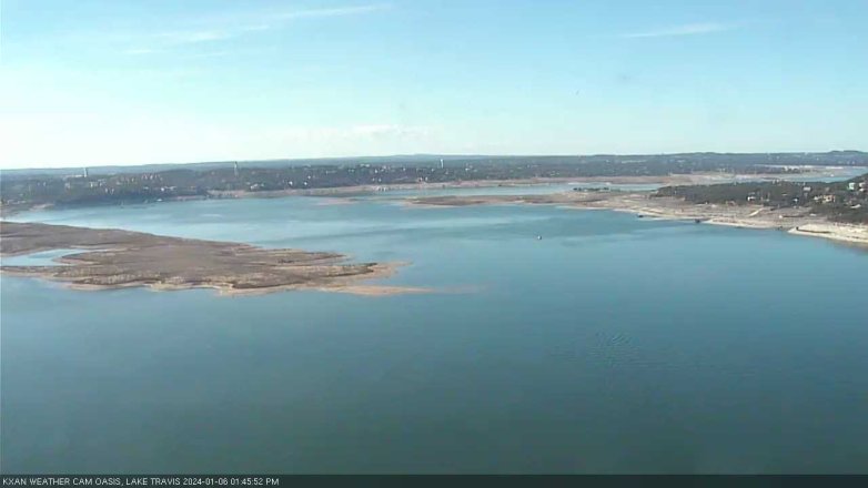 Lake Travis webcam, January 6, 2024 1:45 PM CT