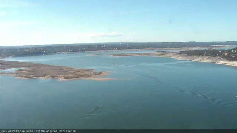 Lake Travis webcam, January 6, 2024 2:00 PM CT