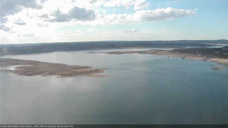 Lake Travis webcam, January 6, 2024 3:25 PM CT