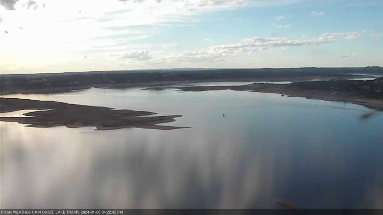 Lake Travis webcam, January 6, 2024 4:25 PM CT