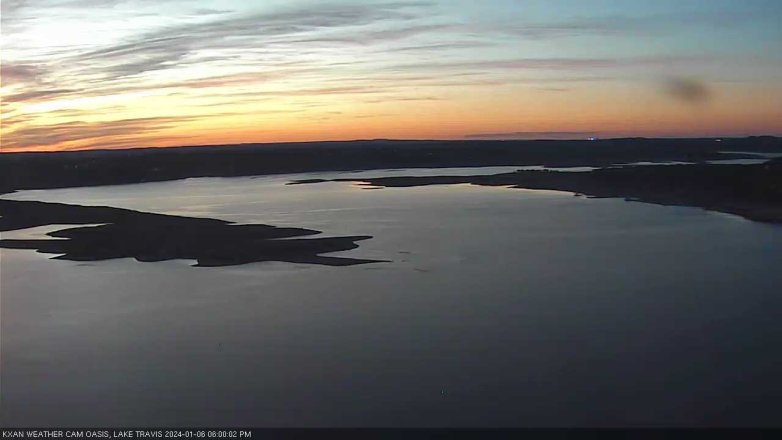 Lake Travis webcam, January 6, 2024 6:00 PM CT