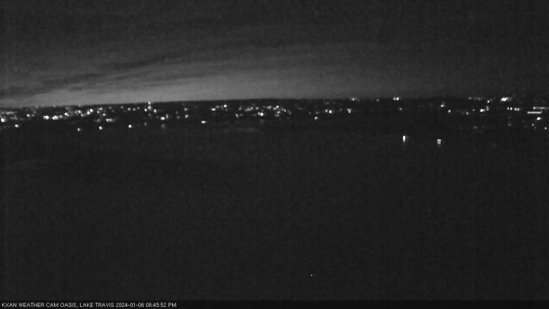 Lake Travis webcam, January 6, 2024 6:45 PM CT