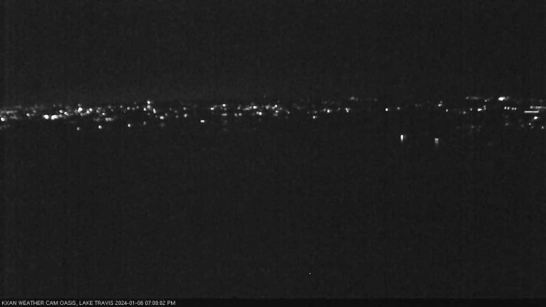 Lake Travis webcam, January 6, 2024 7:00 PM CT