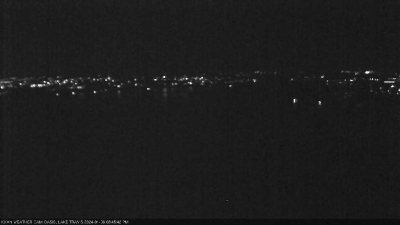 Lake Travis webcam, January 6, 2024 8:45 PM CT