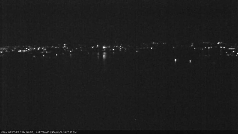 Lake Travis webcam, January 6, 2024 10:25 PM CT