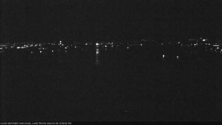 Lake Travis webcam, January 6, 2024 11:00 PM CT