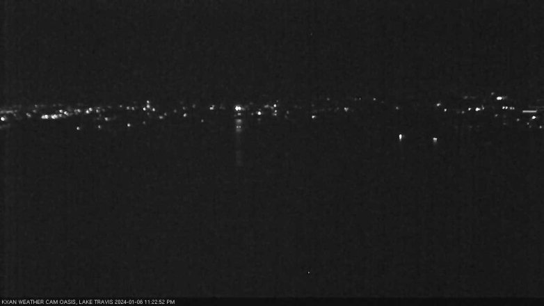 Lake Travis webcam, January 6, 2024 11:25 PM CT
