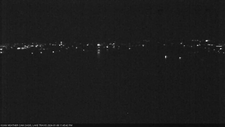 Lake Travis webcam, January 6, 2024 11:45 PM CT