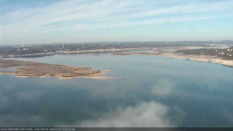 Lake Travis webcam, January 7, 2024 10:25 AM CT