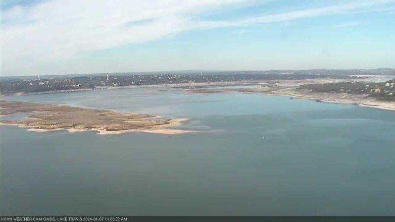 Lake Travis webcam, January 7, 2024 11:00 AM CT