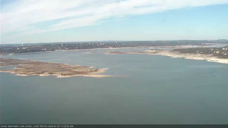 Lake Travis webcam, January 7, 2024 11:25 AM CT